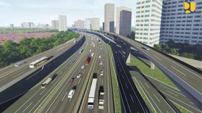 Kota Bekasi - Kementerian Pekerjaan Umum dan Perumahan Rakyat (PUPR) akan memulai pembangunan Jalan Tol Jakarta Outer Ring Road (JORR) Elevated Cikunir-Ulujami untuk mengurangi kemacetan di wilayah DKI Jakarta. Hal tersebut ditandai dengan Penandatanganan Perjanjian Penjaminan dan Perjanjian Regres Jalan Tol JORR Elevated Cikunir-Ulujami di Auditorium Kementerian PUPR, Selasa (17/10/2023). (Dok. Kementerian PUPR)