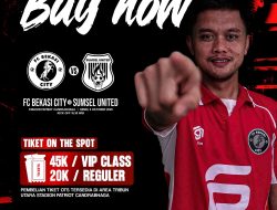 FC Bekasi City Jamu Sumsel United, Tiket Sudah Bisa Dibeli
