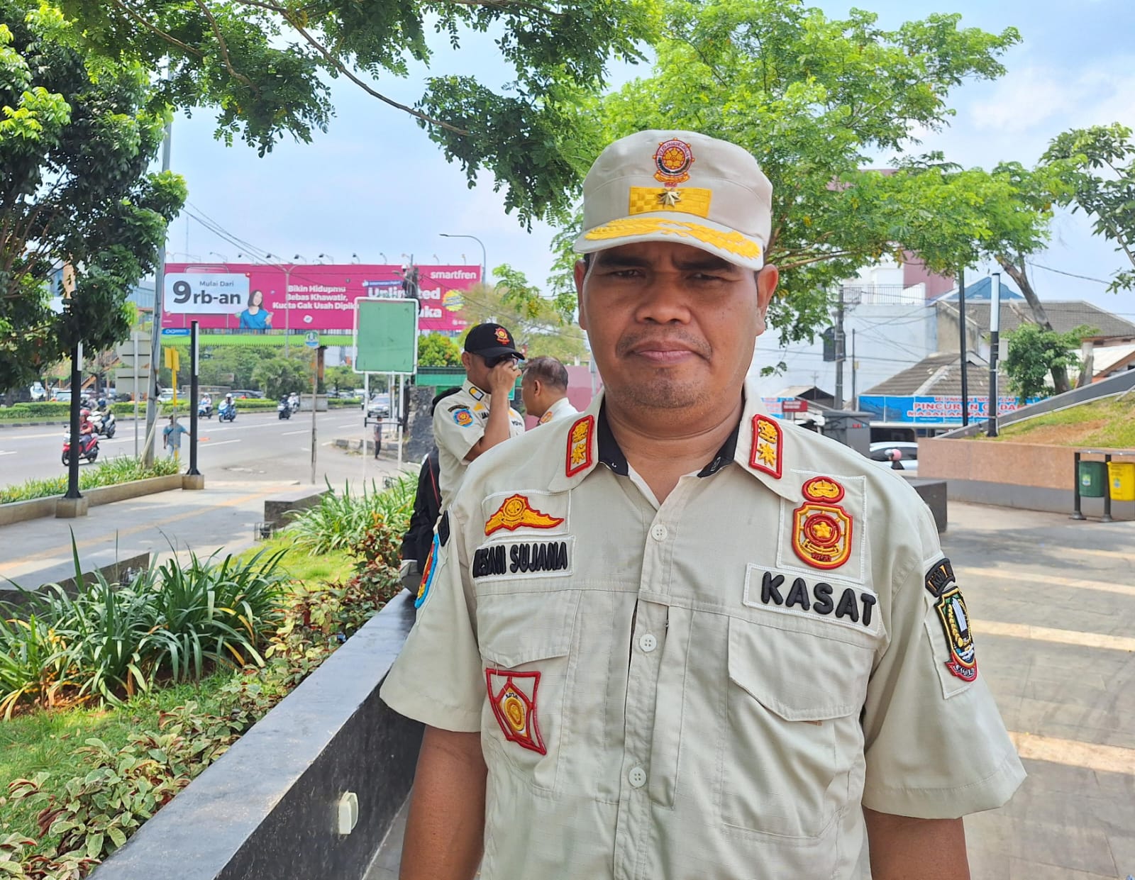 Kota Bekasi - Kasatpol PP Kota Bekasi, Nesan Sujana. Foto: Septian/Gobekasi.id.