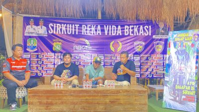 Kota Bekasi - Konferensi pers jelang drag race bertajuk “Bracket Time” di Vida Bekasi. Foto: Gobekasi.id.