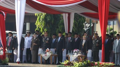 Kota Bekasi - Pemerintah Kota (Pemkot) Bekasi menggelar Upacara Hari Kesaktian Pancasila 2025 dengan khidmat di Plaza Pemerintah Kota Bekasi, Selasa (1/10/2025). Foto: Ist/Gobekasi.id.