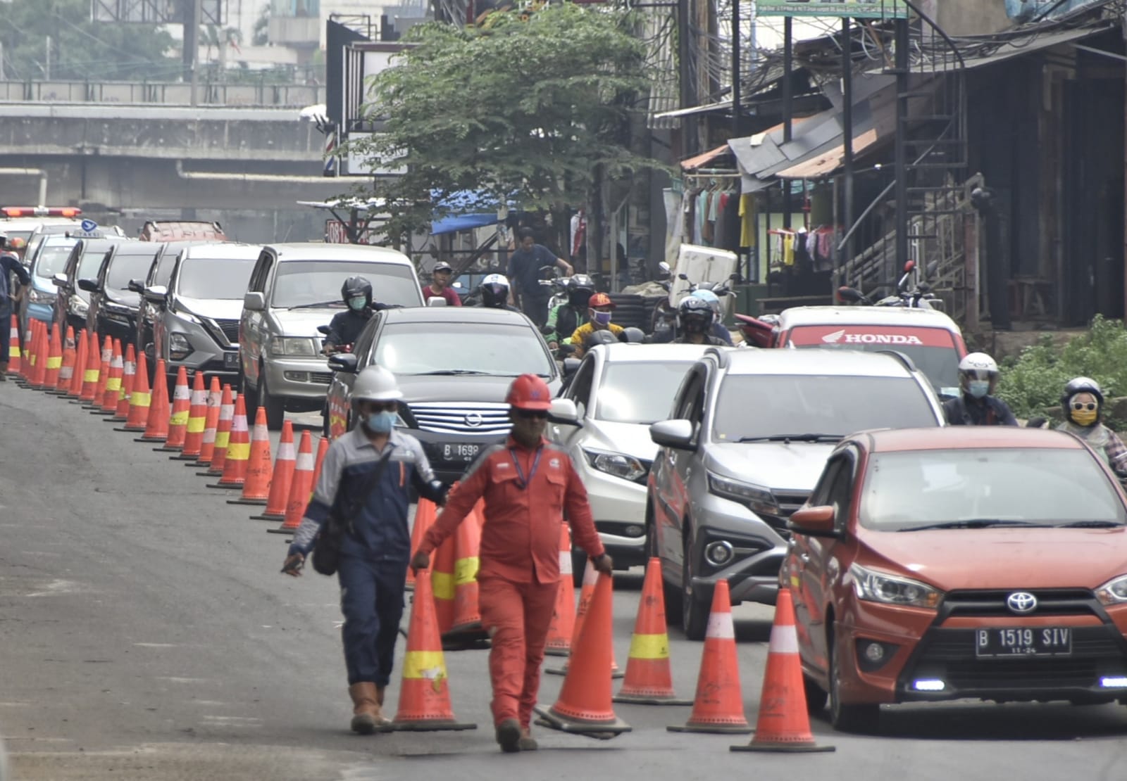 Kota Bekasi - Ilustrasi : Jalan Raya Kalimalang diberlakukan contraflow, beberapa waktu lalu. Septian/Gobekasi.id