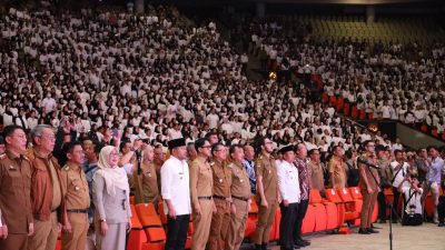 Kota Bekasi - Wakil Wali Kota Bekasi Abdul Harris Bobihoe menghadiri kegiatan Konsolidasi Regional untuk Sukseskan Program Makan Bergizi Gratis (MBG) di Sentul, Bogor. Foto: Ist/Gobekasi.id.