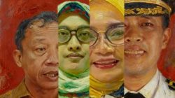 Kota Bekasi - Kolase foto Wali Kota Bekasi Tri Adhianto bersama istri Wiwiek Hargono, adik kandung Tri, Satia Wijayanti, kini menjabat Kepala Dinas Kesehatan dan adik ipar Tri, M. Solikhin, yang kini menempati posisi penting di Badan Pendapatan Daerah (Bapenda).