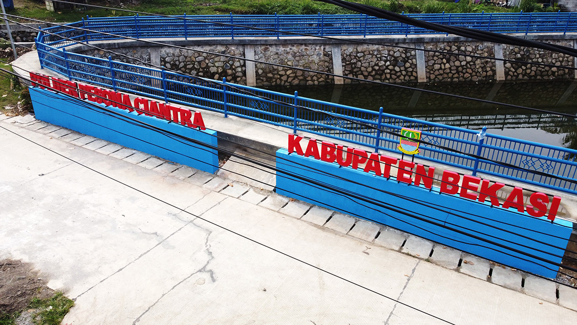 Kabupaten Bekasi - Polder Pesona Ciantra yang selesai dibangun di Kecamatan Cikarang Selatan, Kabupaten Bekasi. Foto: Ist