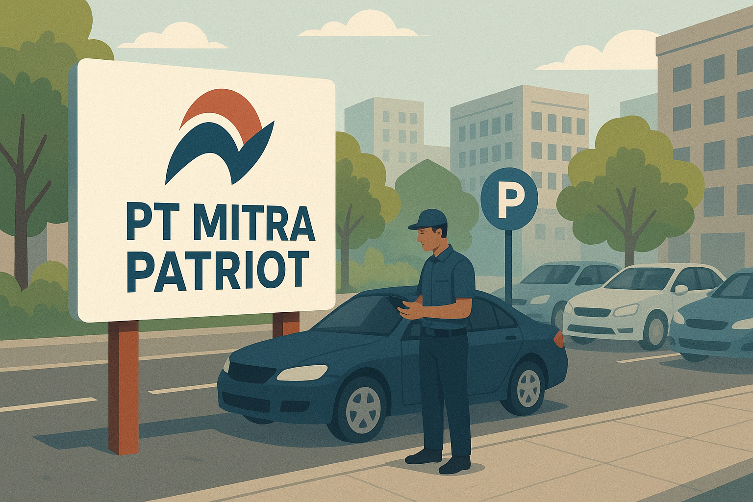 Kota Bekasi - Ilustrasi PT Mitra Patriot Kota Bekasi dalam pengelolaan parkir on street di kawasan Alun-Alun M Hasibuan Kota Bekasi. Foto: Gobekasi.id.