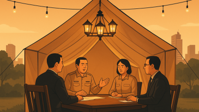 Kota Bekasi - Ilustrasi pejabat dalam suasana glamping. Foto: Gobekasi.id.