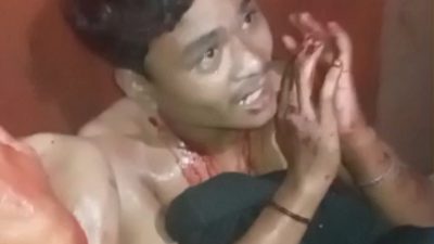 Kota Bekasi - Curanmor babak belur ketika tertangkap warga Bekasi Timur. Foto: Ist/Gobekasi.id.