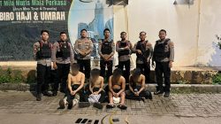Kota Bekasi - Tim 1 Patroli Perintis Presisi Polres Metro Bekasi Kota mengamankan empat remaja yang diduga hendak melakukan tawuran. Foto: Ist/Gobekasi.id.