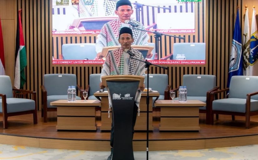 Kota Bekasi - Ketua Presidium AWG, Muhammad Anshorullah saat memberikan pernyataan persatuan nasional. Foto: Ist/Gobekasi.id.