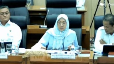 Jakarta - DPR RI melakukan RDP dan RDPU dengan Kementerian Lingkungan Hidup, Deputi Gakkum hingga 2 perusahaan pengelolan limbah asal Bekasi. (Tangkapan layar TV Parlemen)