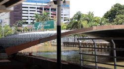 Kota Bekasi - Wisata Air Air Kalimalang yang ada di Jalan KH Noer Ali masih dalam progres pembangunan. Foto: Ist/Gobekasi.id.