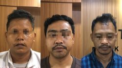 Kabupaten Bekasi - Tampang tiga pemalak pedagang di Cikarang yang ditangkap polisi. Foto: Ist/Gobekasi.id.
