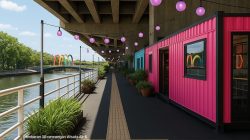 Kota Bekasi - Gambaran 3D rancangan Wisata Air & Cargo Kuliner Kalimalang. Foto: PT Miju Dharma Angkasa