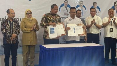 Kota Bekasi - MoU atau kerjasama antara KONI Kota Bekasi dengan Primaya Bekasi Timur yang berlokasi di Jl HM Joyo Martono pada Selasa (9/12/2025) siang. Foto: Gobekasi.id.