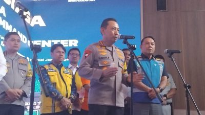 Kota Bekasi - Kapolri Jenderal Listyo Sigit Prabowo di Kantor Jasa Marga Command Center, Jatiasih, Senin (22/12/2025). Foto: Septian/Gobekasi.id.