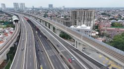 Bekasi - Foto udara Jalan Layang Tol MBZ. Foto: Ist/Gobekasi.id.