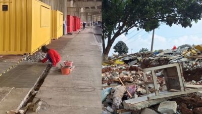 Kota Bekasi - Kontainer di lokasi Wisata Air Kalimalang telah dipajang. Hal ini menjadi paradoks penataan Kalimalang. Foto: Ist/Gobekasi.id.