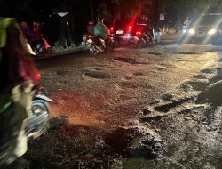 Jalan Berlubang di Kawasan Alinda Bekasi Utara Resahkan Pengendara
