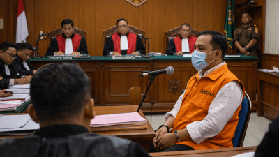 Bekasi - Ilustrasi tahanan disidangkan dalam pengadilan. Foto: Gobekasi.id.