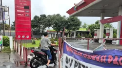 Kota Bekasi - TKP stasiun pengisian bahan bakar umum (SPBU) bernomor 34.17.101 di Jalan Siliwangi, Kelurahan Bojong Rawalumbu, Kecamatan Rawalumbu, Kota Bekasi. Foto: Ist