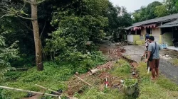 Kabupaten Bekasi - Kondisi longsor di wilayah Bojongmangu, Kabupaten Bekasi. Foto: Ist/Gobekasi.id.