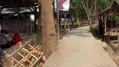 Kota Bekasi - Kondisi terkini Wisata Hutan Bambu Bekasi pascalongsor, Kamis (12/2026). Foto: Gobekasi.id.