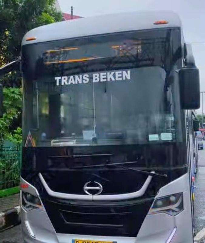 Kota Bekasi - Trans Beken resmi mengaspal di Kota Bekasi rute Stasiun Bekasi - Harapan Indah. Foto: Ist