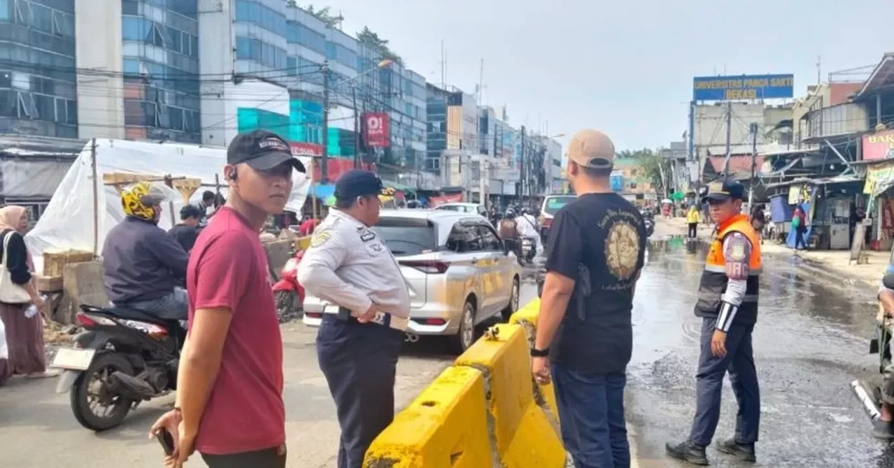 Kabupaten Bekasi - Dishub Kabupaten Bekasi siapkan rekayasa lalin di SGC pasca relokasi pasar tumpah. Foto: Ist/Gobekasi.id.