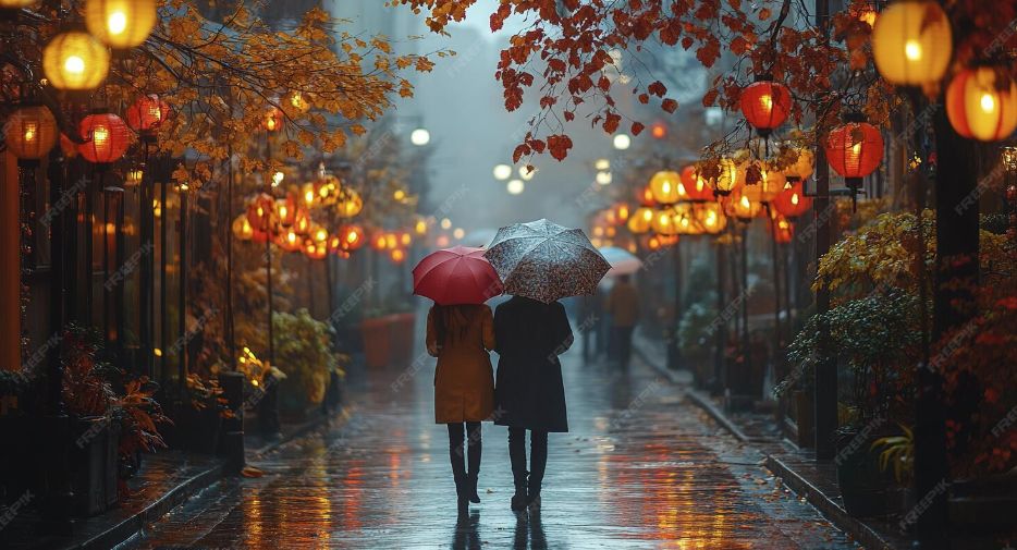 Bekasi - Ilustrasi perayaan Imlek diguyur hujan ringan.,