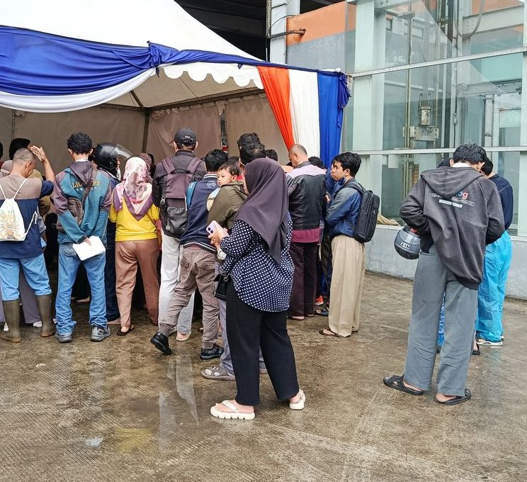 Kota Bekasi - Pendaftaran layanan Motis di Stasiun Bekasi. Foto: Ist