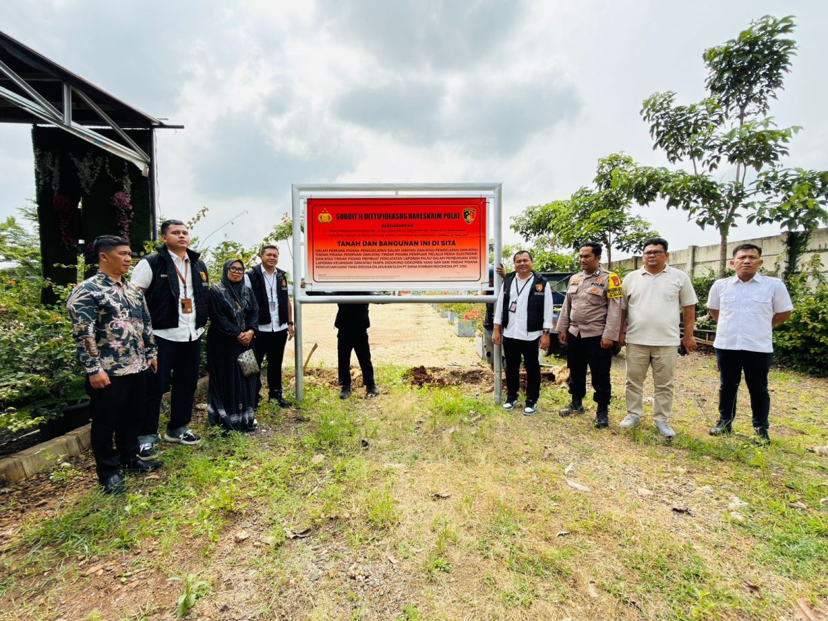 Kabupaten Bekasi - Dittipideksus Bareskrim Polri sita aset PT Dana Syariah Indonesia. Foto: Dok. Bareskrim Polri.