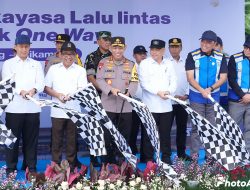 Kapolri Lepas ‘Flag Off’ One Way Nasional di Kalikangkung, Arus Balik Menuju Jakarta-Cikampek Mulai Mengular