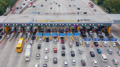 Bekasi - Kondisi GT Cikampek Utama bersiap menghadapi arus Balik Mudik Lebaran 2026 yang diteapkan sitem One Way Nasional dari GT Kalikangkung. Foto: Ist/Gobekasi.id.