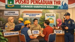Kabupaten Bekasi - Ilustrasi posko pengaduan THR 2026 Kabupaten Bekasi.