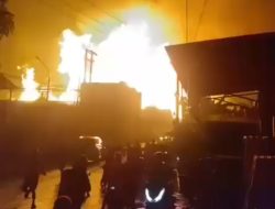 BREAKING NEWS: Kebakaran Hebat di SPBE Cimuning Bekasi, Terdengar Suara Ledakan