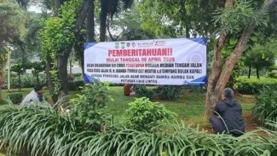 Bekasi - Pemasangan informasi di ruas Taman Cut Meutia hingga Bulak Kapal oleh Dishub Bekasi berkaitan dengan rekayasa lalu lintas