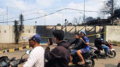 Kota Bekasi - SPBE Cimuning ditutup sementara dan digaris polisi