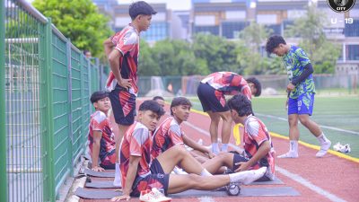 Kota Bekasi - Sesi latihan para pemain FC Bekasi City U-19