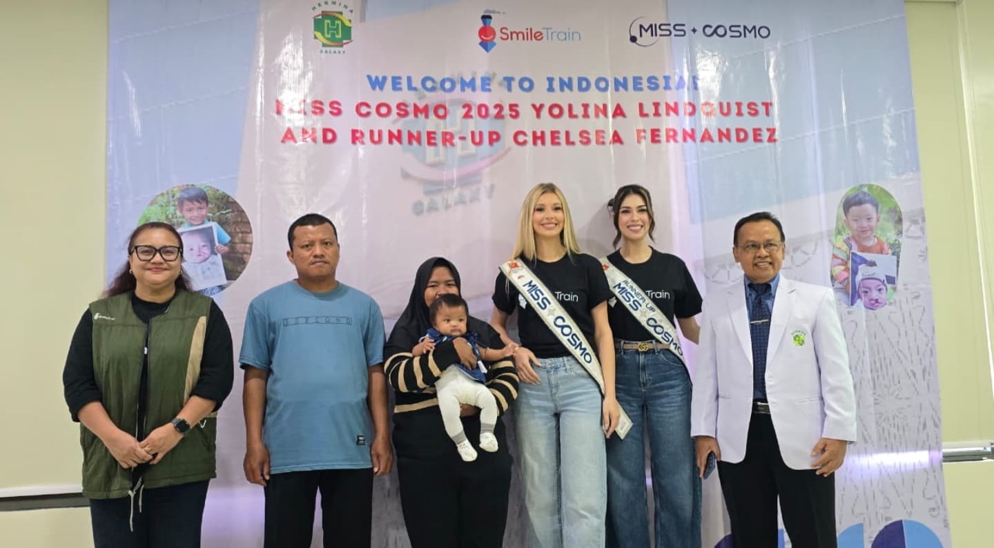 Bekasi - Kunjungan bersejarah Celebrity Ambassador Smile Train Global yang juga Miss Cosmo 2025, Yolina Lindquist, ke RS Hermina Galaxy, Kota Bekasi. Foto: Ist/Gobekasi.id.