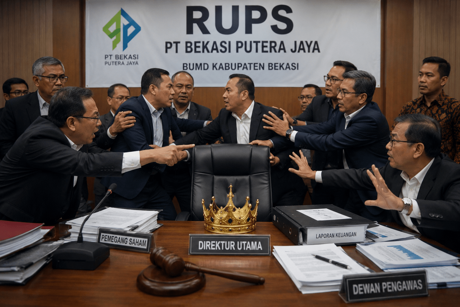 Bekasi - Ilustrasi RUPS BUMD PT Bekasi Putera Jaya. Foto: Ilustrasi AI