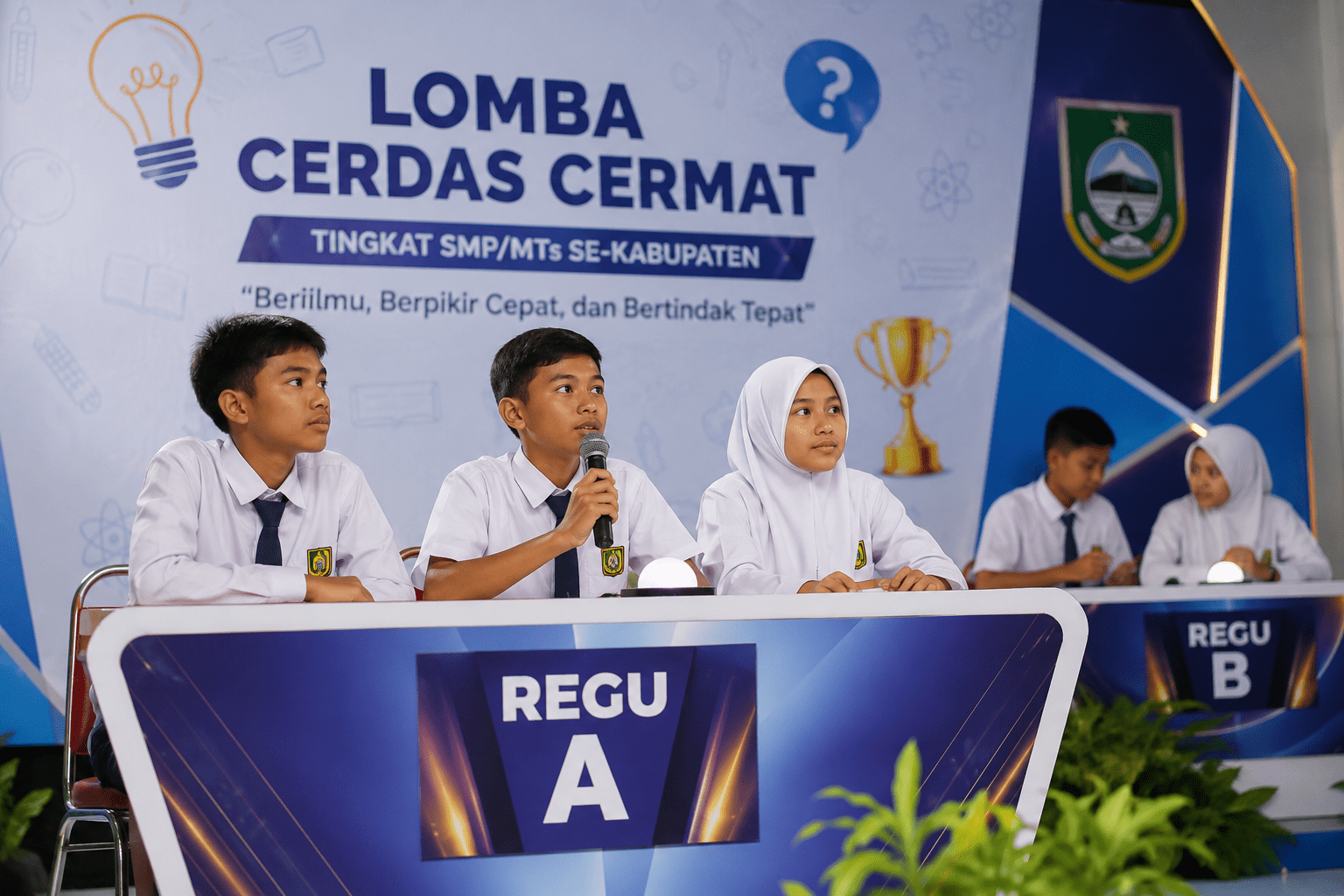 Bekasi - Ilustrasi lomba cerdas cermat. Foto: Chatgpt for Gobekasi.id.