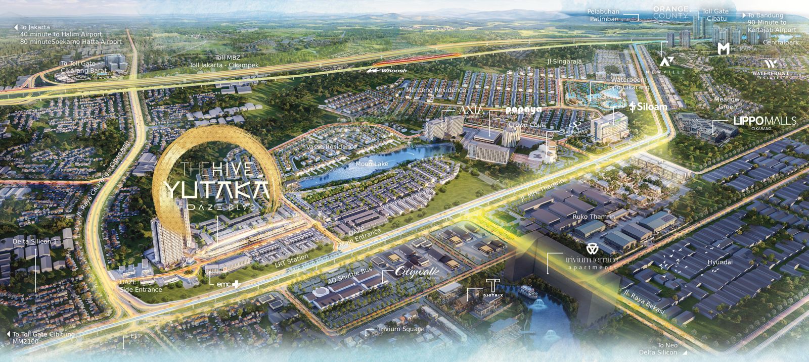 Bekasi - The Hive Yutaka @ OAZE Boulevard, sebuah shophouse modern yang mengusung konsep “Triple Key, Triple Opportunity, Triple Returns”. Foto: Ist/Gobekasi.id.