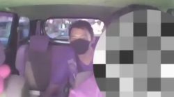 Bekasi - Tangkapan layar video penumpang yang tak bayar ongkos driver GrabCar Bekasi - Jakarta. Foto: Ist