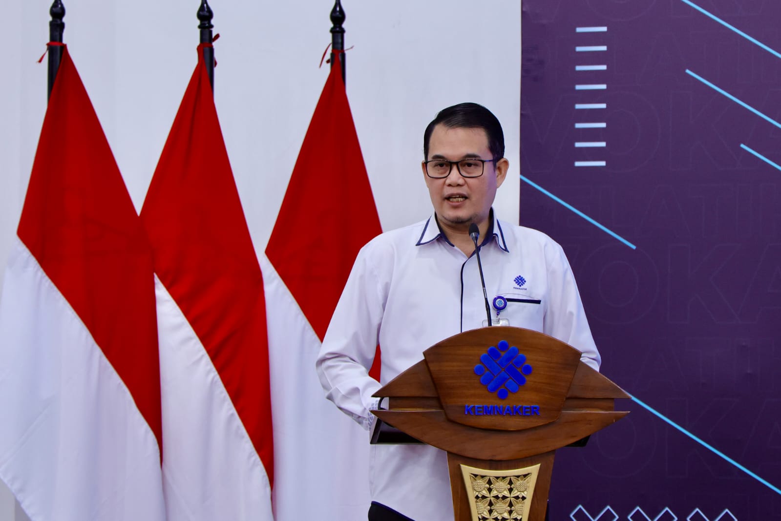 Bekasi - Direktur Jenderal Pembinaan Pelatihan Vokasi dan Produktivitas (Binalavotas) Kemnaker, Darmawansyah. Foto: Ist/Gobekasi.id.