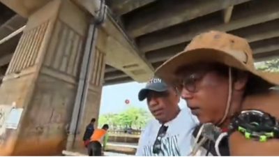 Bekasi - Insiden yang diduga adanya aksi premanisme terhadap konten kreator saat mendokumentasikan proyek Wisata Air Kalimalang. Foto: Ist