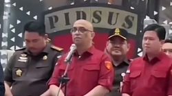 Bekasi - Direktur Penyidikan Jampidsus Kejaksaan Agung, Syarief Sulaiman, dalam konferensi pers penetapan tersangka pimpinan BGN, Rabu (3/6/2026).