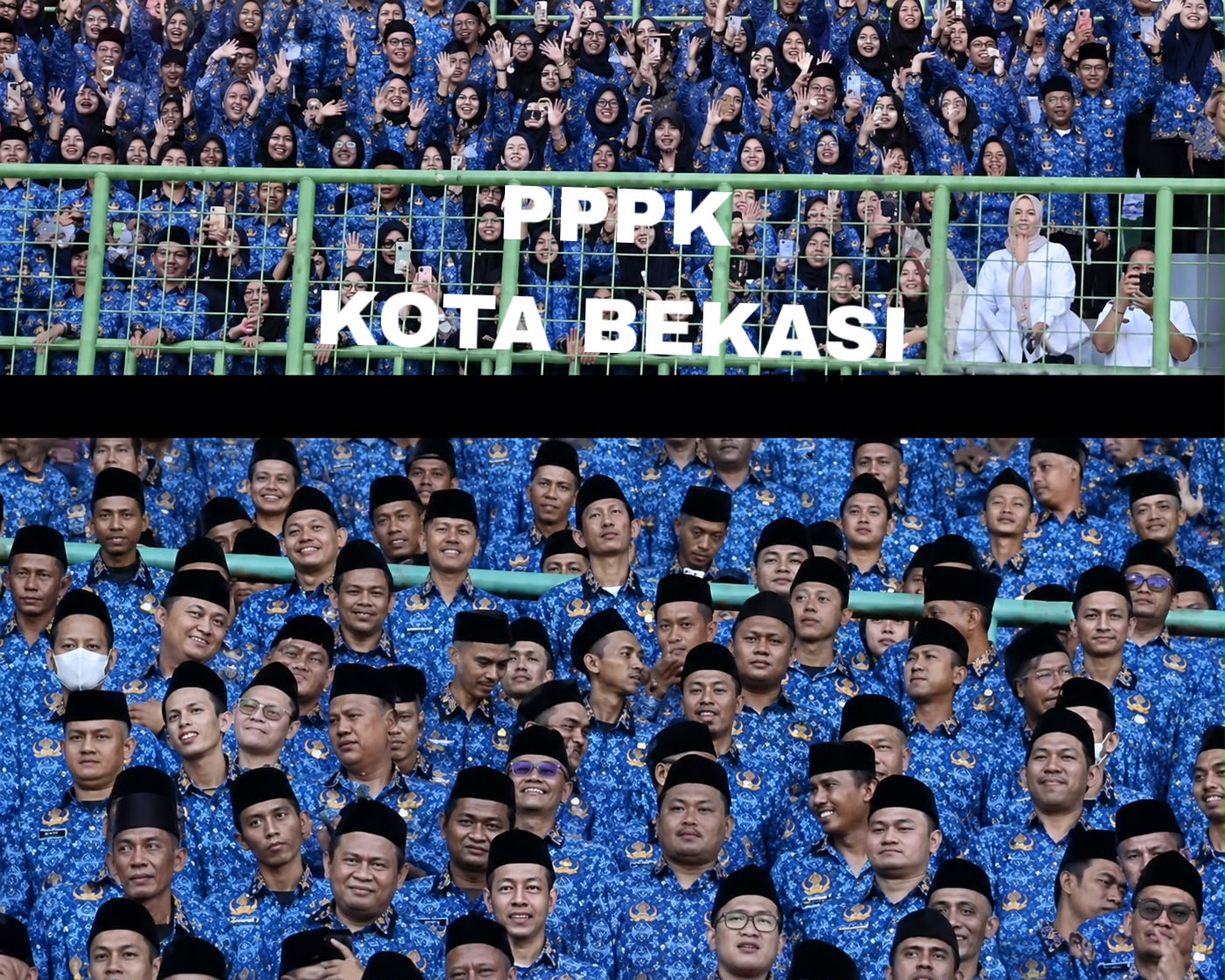 Bekasi - Pegawai Pemerintah dengan Perjanjian Kerja (PPPK) Kota Bekasi di Stadion Patriot Candrabhaga. Foto: Ist/Gobekasi.id.