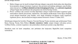 Pengurus Nasional Minta Temu Karya Karang Taruna Kota Bekasi Ditunda