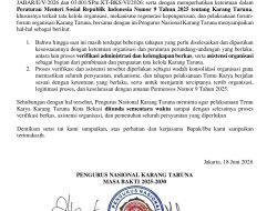 Pengurus Nasional Minta Temu Karya Karang Taruna Kota Bekasi Ditunda